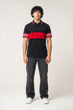 Black Contrast Color Polo