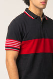 Black Contrast Color Polo