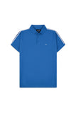 Men's Azure Side-Stripe Polo