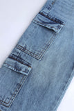 GIRLS CARGO DENIM