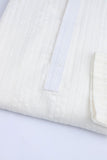 Boys' White Pinstripe Kurta