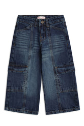 GIRLS CARGO DENIM PANT