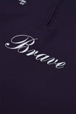 Men's Plum "Brave" Quarter-Zip Polo