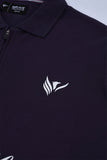 Men's Plum "Brave" Quarter-Zip Polo