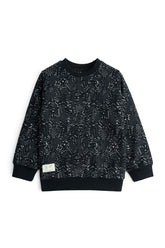 Black & Gray Abstract Pattern Crewneck Sweatshirt