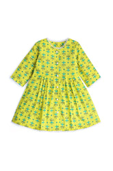 Girls Floral Button-Down Dress