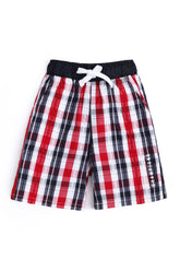 Boys Plaid Champions Shorts