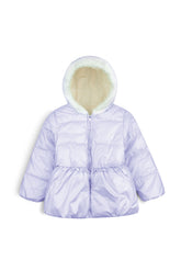 Puffer Jacket with Faux Fur Hood