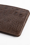 Men's Croc-Embossed Leather Bifold Wallet