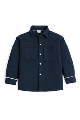 Navy Blue Quilted Shacket