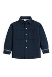 Navy Blue Quilted Shacket