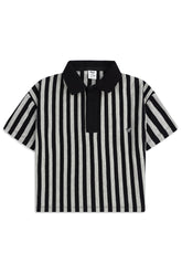 Boys' Vertical Stripe Boxy Polo