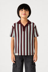 Boys' Vertical Stripe Boxy Polo