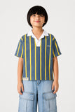 Boys' Vertical Stripe Boxy Polo