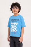 Boys' Stay Here Slogan Boxy Tee
