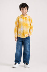BUTTON DOWN CHECKERED SHIRT