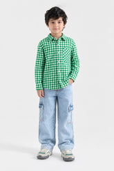 BUTTON DOWN CHECKERED SHIRT