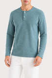 TEXTURED HENLEY T-SHIRT