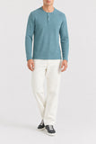 TEXTURED HENLEY T-SHIRT