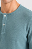 TEXTURED HENLEY T-SHIRT