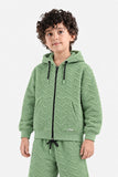 JACQUARD BOXY FIT HOODIE