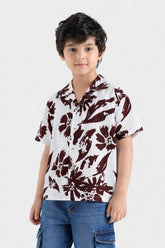 Boys' Bold Floral Abstract Shirt