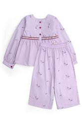 Girls' Floral Embroidered Set