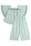 Girls' Mint Floral Peplum Set