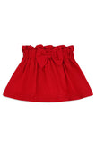 Girls' Red Paperbag Waist Skirt