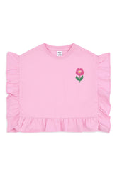Girls' Ruffled Floral Tee