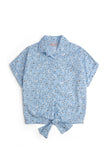 Girls' Floral Tie-Front Shirt