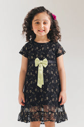 Girls' Elegance Gold-Flecked Lace