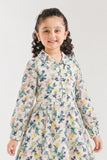 Floral Printed Collared Frock