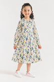 Floral Printed Collared Frock
