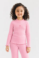 EMBROIDERED RIBBED TOP