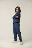 Navy Blue Ribbed CO-ORD SET