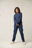 Navy Blue Ribbed CO-ORD SET