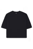 Women's Oversized Raw-Hem Crop Top