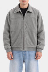 ZIP-UP SUEDE JACKET