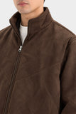 FAUX SUEDE LEATHER JACKET