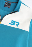 Men's Teal Color-Block Zip-Up Jacket