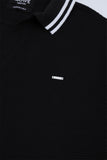 Men's Black jacquard Polo