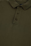 Men’s Olive Drop Shoulder Polo
