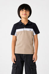 Boy's Modern Color-Block Polo