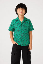 Boys Tropical Cuban Collar Shirt