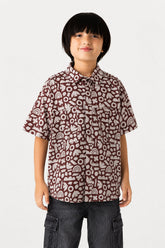 Boys' Abstract Print Casual Shirt