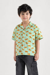 Boys' Leopard Print Casual Shirt