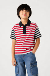 Boys' Block Striped Boxy Polo