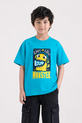 Boys' Turquoise Graphic Tee