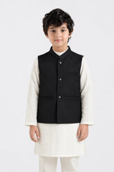 Boy's Timeless Black Waistcoat